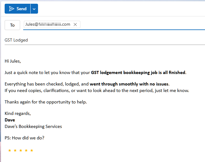include in email signoff